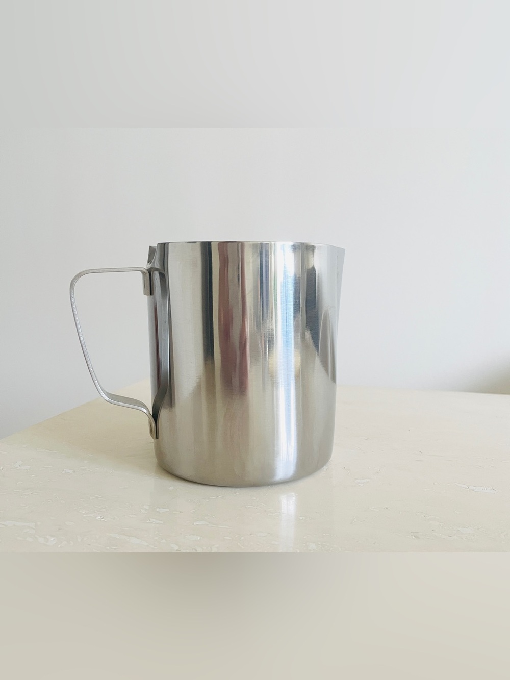 32 oz Large Milk Steamer Frother Pitcher Handle Stainless Steel Coffee Shop